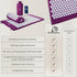 Acupressure Mat & Pillow Set with Hot/Cold Gel Pack - for Back and Neck Pain Relief, Sciatica, Ideal Acupuncture Mat