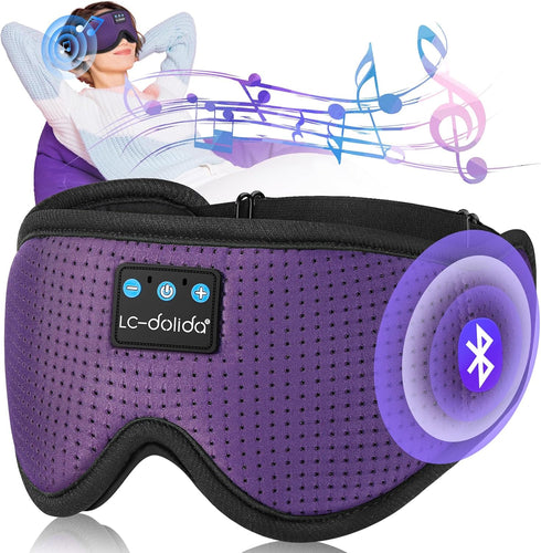 Headphones,3D LC-dolida Sleep Mask with Bluetooth Headphones Bluetooth Sleep Mask Sleep Eye Mask for Sleeping Mask