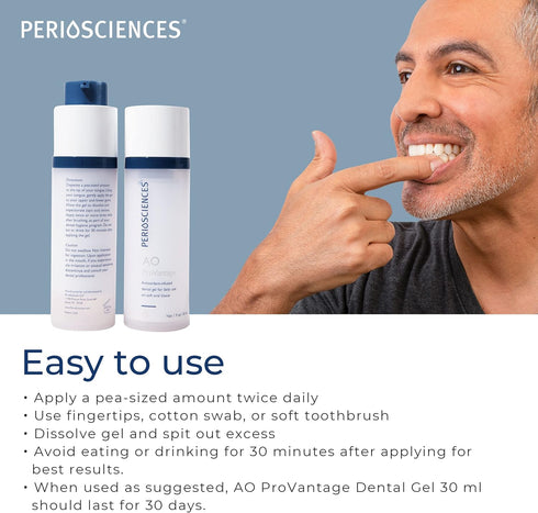 PerioSciences AO ProVantage Dental Gel with Antioxidants, Oral Gum Gel for Gum Health, 1 fl. Oz / 30ml