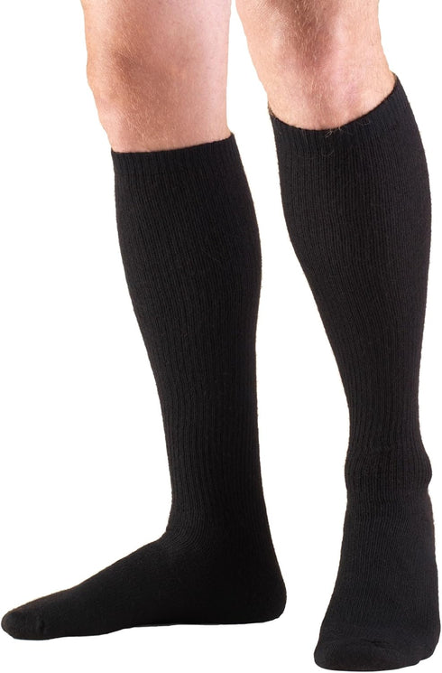 Truform 1934BL-S Compression Socks (20-30 mmHg, Men's Gym Socks, Knee High, Black, Small)