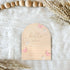 TERJIO Hello World Newborn Sign - Baby Announcement Sign for Baby Showers, Pink Butterfly Newborn Birth Announcement