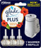 Glade PlugIns Plus Air Freshener Starter Kit, Hawaiian Breeze, 0.67 Fl Oz, 1 Warmer + 3 Refills, Scented Essential Oils