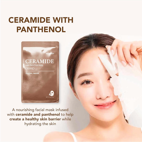 SKIN627 Bulk 12PK Face Masks Skincare, Korean Skincare, Facial Mask, Sheet Masks Korean (12PK Ceramide with Panthenol)