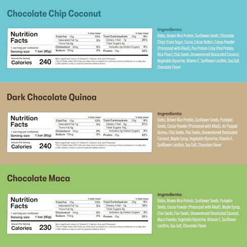 Pack (12 6 12g Amrita Nut Free Vegan Protein Bars Variety Bars, Flavors) | Plant Based Protein Bars | Peanut Free