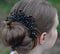 Kercisbeauty Black Crystal Hair Comb Headband Hair Vine Wedding Bridal Accessories for Women Party Prom Headpiece