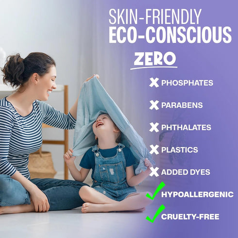 Eco Friendly Laundry Detergent Sheets, 200 Loads, Plastic Free, Lavender