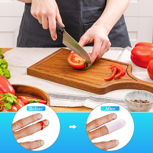 ANCIRS 20pcs Gel Finger Support Protector Caps, Silicone Fingertips for Cracking, Eczema Pain Relief