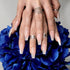 Hypnaughty 24 Pcs Modern Glittery French Luxury Coffin Press On Nails with Holographic Design