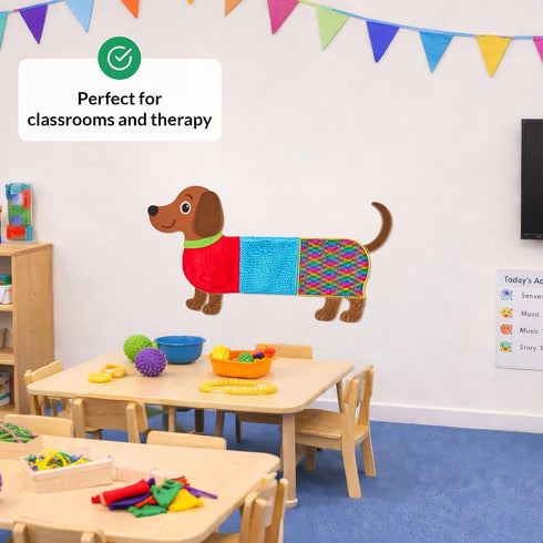 ODOXIA Sensory Wall Panel for Kids | Touch, Feel & Learn | Dog Sensory Room Toys | Activity Play Panels | Wall Busy
