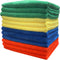 300GSM Microfiber Towel 16 x 16 Inches, 12 Pack: Auto Detailing and Home Cleaning in 4 Colors