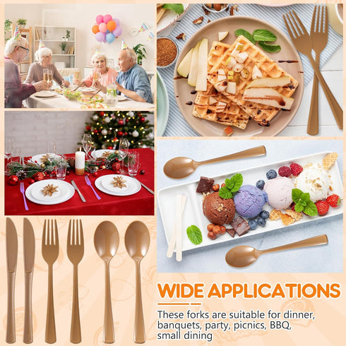 wlilupah 90 Set 30 30 30 Disposable Plastic Cutlery Forks and Spoons and Knifes for Home Office School Party Picnics
