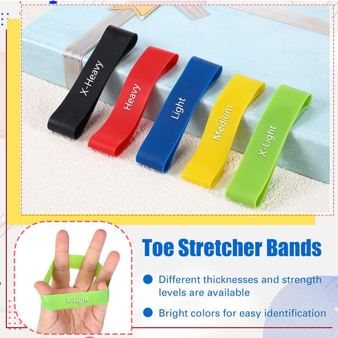 Set 5 WinnerWhy of Toe Stretcher Band Separator Spacer Bunion Correction Hallux Valgus Alignment Foot Stretcher