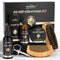 POP MODERN.C Beard Grooming Kit - 6pcs Beard Wash Shampoo, Beard Oil, Beard Balm, Comb, Brush, Scissors, Best Gift for