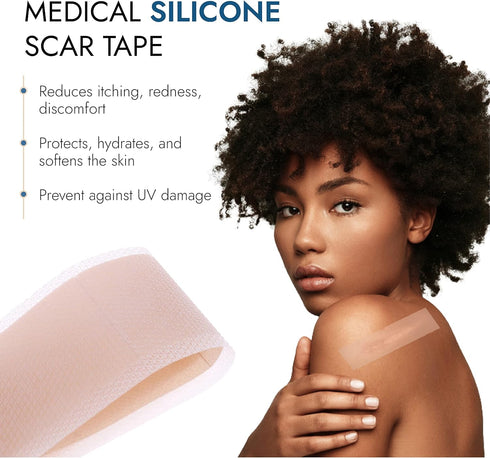 Scarbandit Silicone Scar Sheets - Treatment for Keloid, Tummy Tuck, Burns, Hypertrophic & Surgical Scars
