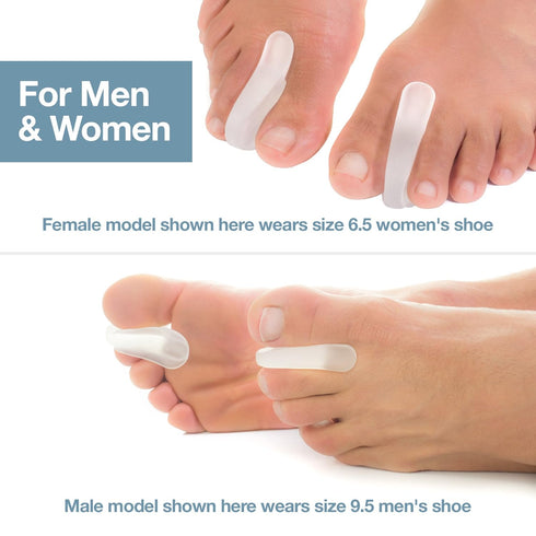 ZenToes Toe Separators for Bunion Pain Relief, Set of 6 Flared Gel Straighteners to Align Toes and Prevent Corns and
