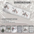 AnyDesign 6 Roll Christmas Wired Ribbon Farmhouse Rustic Craft Ribbon Grey Buffalo Plaid Snowman Snowflake Reindeer Xmas Tree Eucalyptus Gift Ribbon for Xmas Crafts Bow Wreath Gift Wrapping, 30 Yards