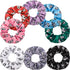 Poen 8 Pieces Colorful Soccer Hair Scrunchies, Elastic Bands, Ponytail Holders for Girls Women