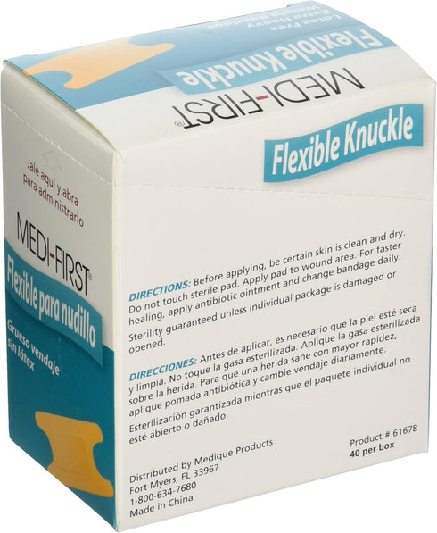 Medique Products 61678 Woven Extra Heavy Weight Latex Free Knuckle Bandage, 40 Per Box