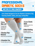 Orthostride 3 Wide Diabetic Socks for Men Women Plus Size, Extra Long Edema Sock with Thickened Sole, Non-Binding Loose