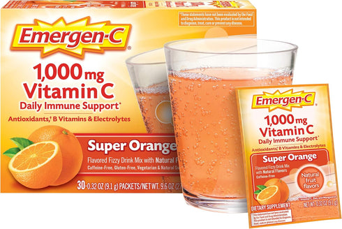 Emergen-C Vitamin C Powder, 1000mg for Daily Immune Support, 30 Count