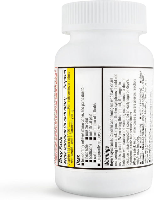 TIME-CAP LABS, INC. Timely 300 Count Regular Strength Aspirin 325mg for Adults, Pain Reliever for Minor Aches