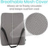 Vive Full Lumbar Cushion - Memory Foam Contour Support for Lower Back Pain - Ergonomic Pressure Relief for Office