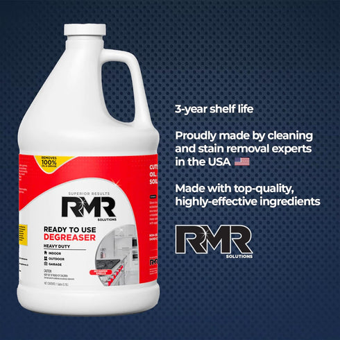 RMR Degreaser and Cleaner - 1 Gallon, Ready to Use Indoor/Outdoor Formula for Heavy-Duty Cooking Surfaces