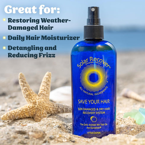 Solar Recover All Natural Hair Conditioner for Sun Damaged Hair - Leave-In Spray (8 oz)