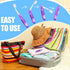 Nuogo 100 Pieces Travel Toothbrushes - Folding Portable Soft Collapsible Toothbrush for Kids and Adults