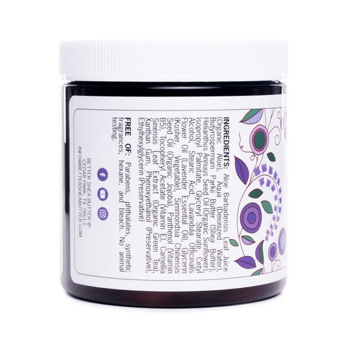 Lavender Body Butter - Natural Lotion with Shea Butter, Jojoba & Lavender Essential Oil, Non-Greasy Moisturizer