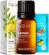 Set Set 2x0.34 oz Orange Essential Oil for Diffuser & Lemon Essential Oil for Diffuser - Aromatherapy Grade Essential