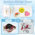 WECOOL Makeup Bag - Cute Smiley Face & Heart Pattern Preppy Patch Makeup Bag, Portable Large Capacity Cosmetic Bag for