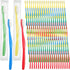 Tioncy 500 Pieces Bulk Disposable Toothbrushes - Individually Wrapped Soft Bristle Travel Manual Toothbrushes