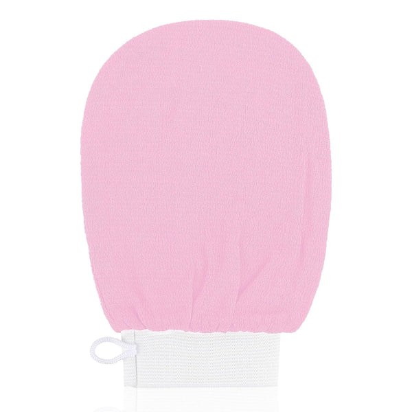 Exfoliating Glove Body Scrubber, 1 PC Korean Washcloth for Deep Scrub, Loofah Cleansing Mitts, Pink