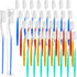 Disposable Toothbrushes, Individually Wrapped, Medium Soft Bristle, Travel Toothbrush Set, 4 Colors, 200 Pieces