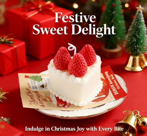 T-shin Candle,170G Cream Cake Shaped Scented Red Strawberry Shape Fruit Aroma Soy Wax Decorative Candle for Table Photo