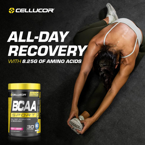 Cellucor BCAA Sport Powder, Sports Drink for Hydration & Recovery, Cherry Limeade, 30 Servings