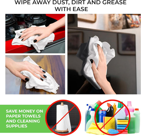 TiLO Microfiber Cleaning Cloth - 19 x 13-inch Ultra-Absorbent Reusable Soft Polishing Cloth for Dust & Dirt