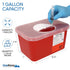 Oakridge Products Large Sharps Container, 1 Gallon (1-Pack) for Home Use, Biohazard Needle Disposal, CDC Certified