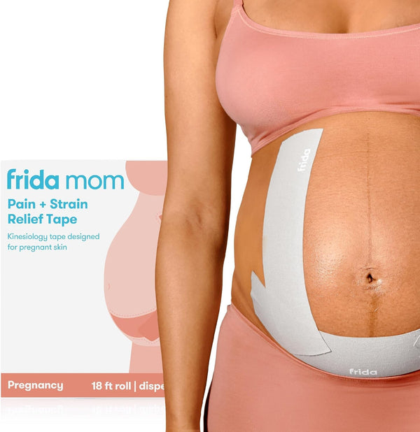 Frida Mom Kinesiology Tape for Pregnancy, Pain Relief Belly Support, 18ft Roll, Pregnancy Must Haves