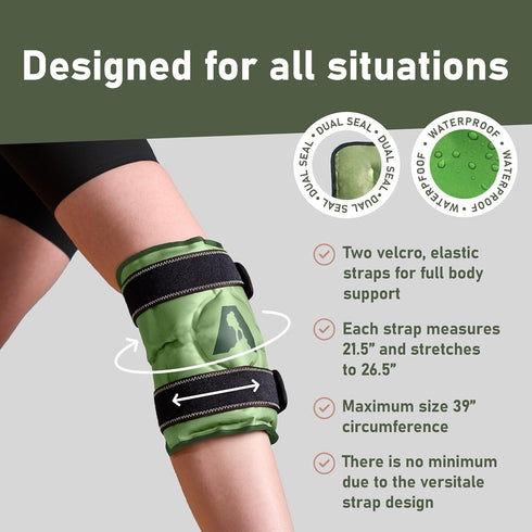 Knee Ice Pack Wrap, Soft Compression Pack for Pain Relief, Leg Injuries, Swelling, Arthritis, Meniscus Tear, ACL -
