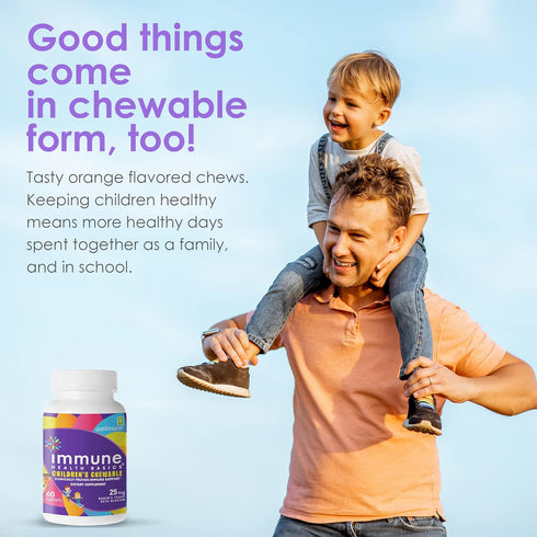 Children's Chewable Tablets - Wellmune Clinically Proven Highly Purified Beta Glucan Immunity Supplements for Kids