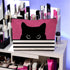 Black Cat Gifts - Cat Makeup Bag, Cat Mom Gifts, Small Cosmetic Bag for Purse (Pink Makeup Bag), 7x10 In