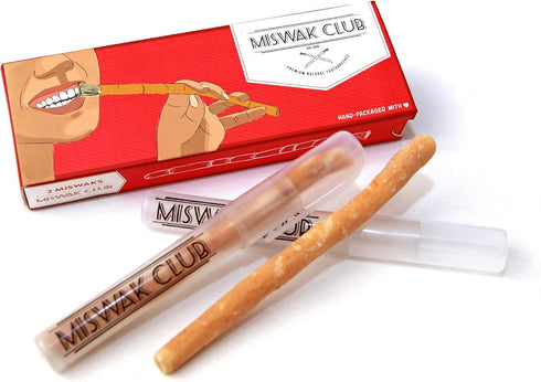 Miswak Club Natural Teeth Whitening Kit/Natural Toothbrush for Whiter Teeth, Fresher Breath, While Being