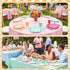 Zhehao 175 Set Pcs Candy Colors Party Supplies Colorful Disposable Tableware Kit with Plates, Cups, Napkins, Cutlery