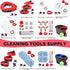 Mop Replacement Heads Combo for Ocedar Easywring 1-Tank System, 2 Pcs & 1 Scrub Brush, Microfiber Spin Mop Replacement