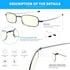 Reading Glasses Blue Light UV Blocking, Compact Foldable Spring Hinge Readers for Men Women, 2 Pack Black/Gunmetal +1.5