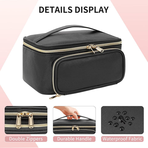 OCHEAL Makeup Bag, Large Multifunctional Organizer with Zipper Pouch for Women, Girls, and Cosmetics Storage