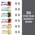 Power Crunch Protein Wafer Bars, Variety Pack, 30 Count, High Protein Snacks in 6 Flavors