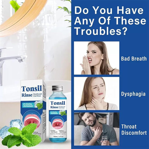 ZLSJJCLMZ Tonsil Stone Remover, Tonsil Stone Mouthwash to Help Soothe Tonsils, Oral Rinse Liquid for Eliminating Bad